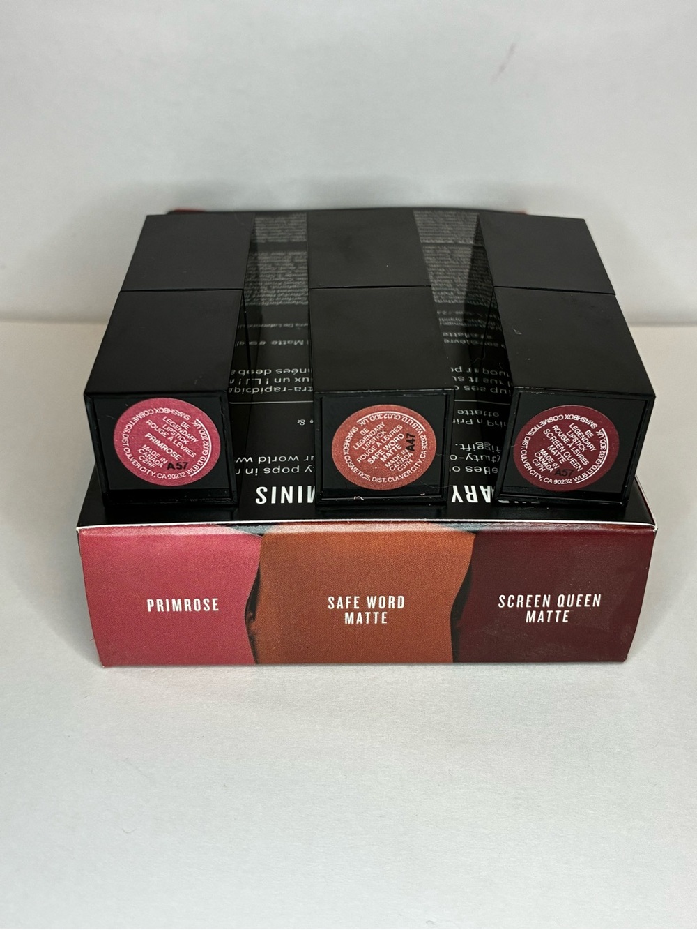 Smashbox Be Legendary Mini Lipstick Trio In Primrose, Safe Word & Screen Queen - Picture 4 of 4